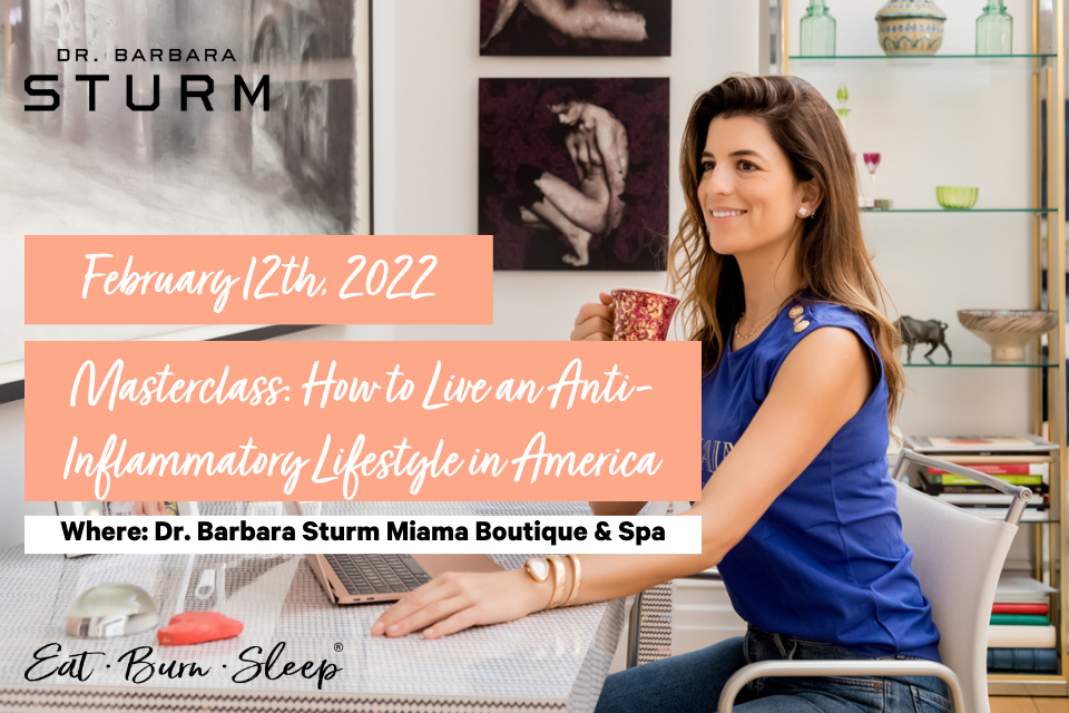 Poster of Yalda Alaoui, advertising her Dr. Barbara Sturm Event.