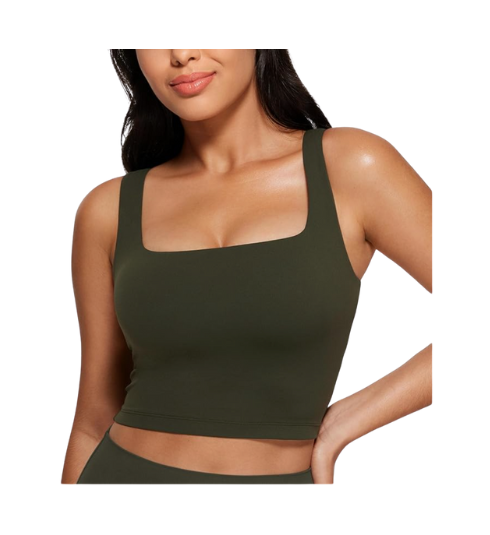 dark green sports bra/crop top
